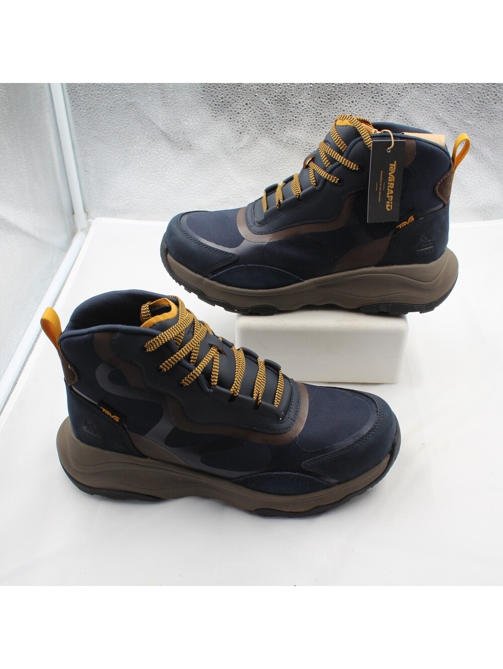 Teva Geotrecca Mid RP Men 7.5 Hiking Boots Waterproof Total Eclipse Blue Adobe